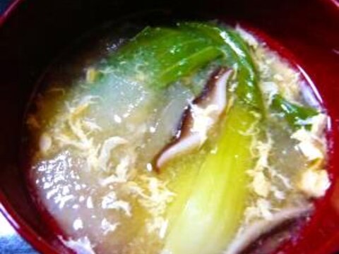とろっと☆冬瓜☆チンゲン菜の卵スープ